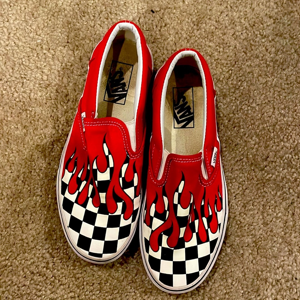 Checkered flame vans